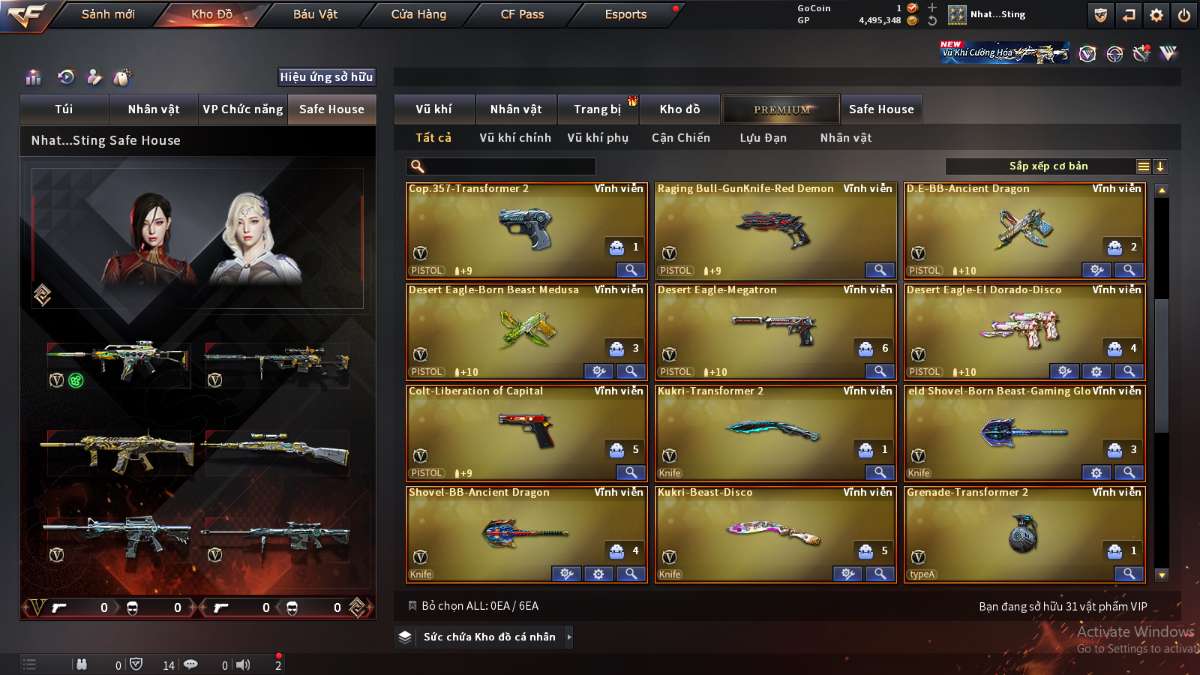 shop acc cf uy tin gia re